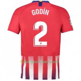 Koszulka Atlético Madryt Godin 2 Domowe Koszulki Piłkarskie 2018-2019 Krótki Rękaw